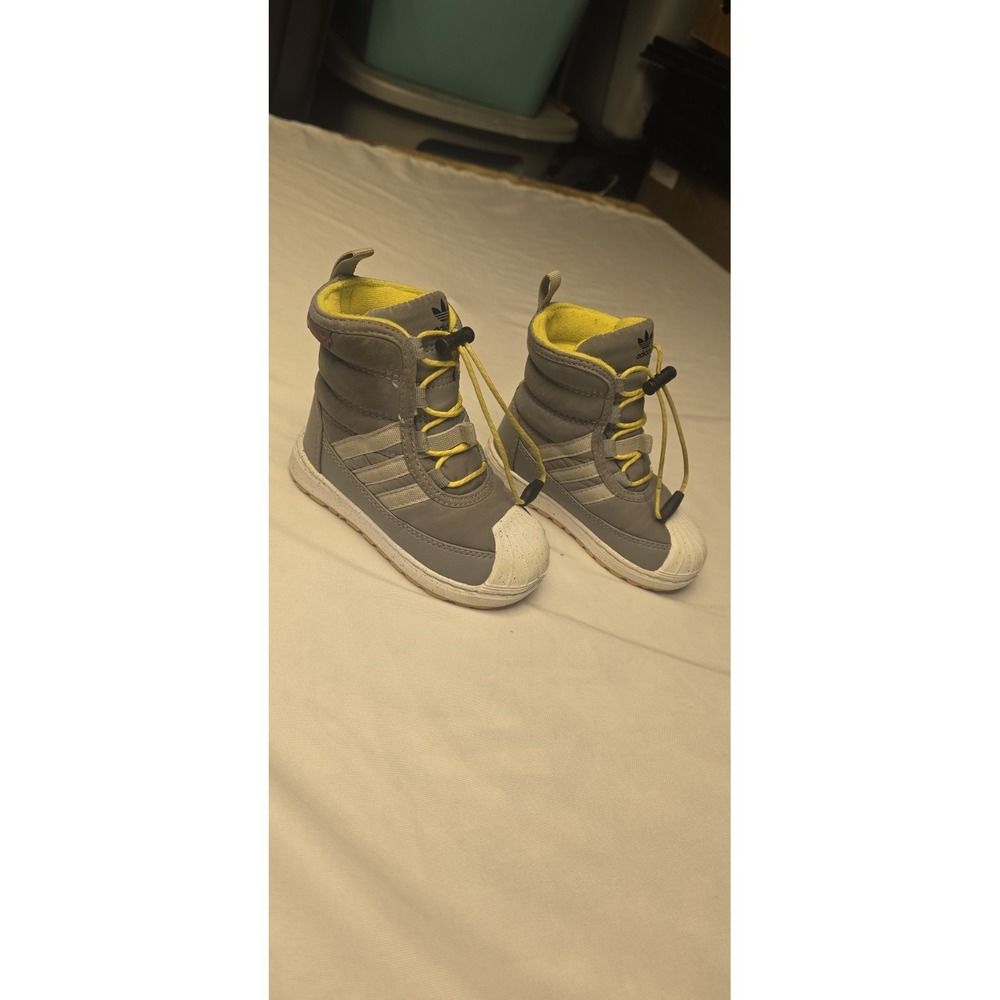 Adidas 360 Superstar HIGH Boots Toddler 6C Grey/yellow